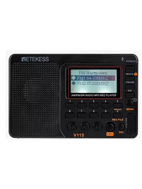 цифровой радиоприемник FM с mp3 плеером Retekess V115 