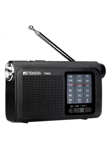 портативный цифровой радиоприемник Retekess TR605 black