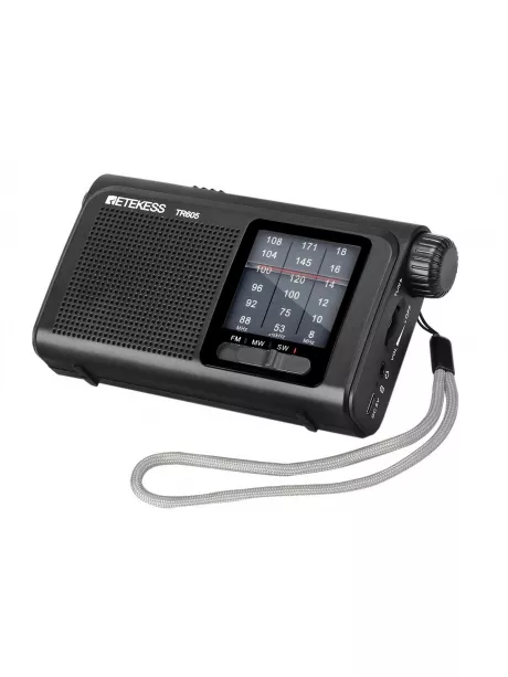 портативный цифровой радиоприемник Retekess TR605 black