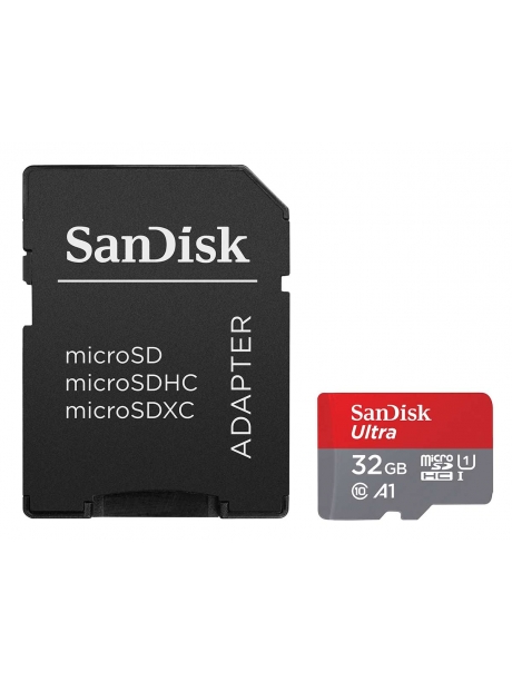 карта памяти с переходником SanDisk 32GB microSDHC Cl10 U1 Ultra Android 100MB/s 