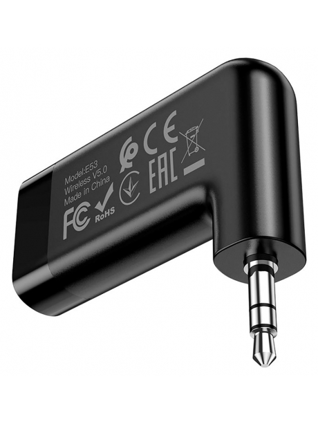 bluetooth AUX аудиоадаптер Hoco E53 Dawn sound in-car AUX wireless receiver black