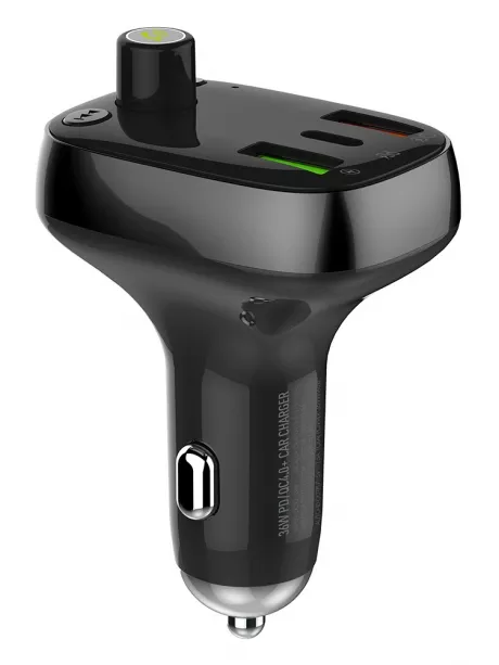 автомобильная зарядка с bluetooth FM трансмиттером LDNIO C704Q black