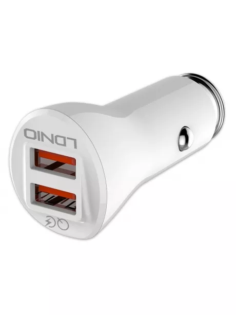 автомобильное зарядное устройство LDNIO C511Q 2USB QC3.0 + micro cable white