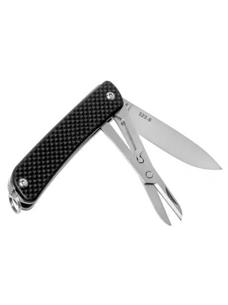складной нож с ножницами Ruike S22 black