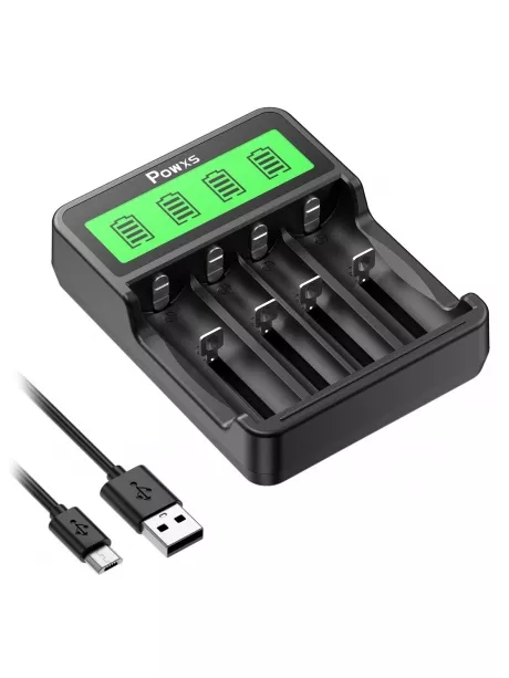 зарядное устройство для аккумуляторов POWXS PW-6754 черный