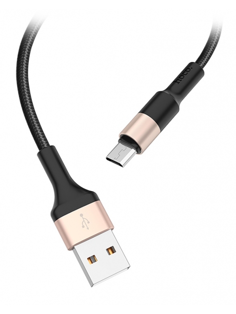 кабель передачи данных Hoco X26 Xpress micro 1m black &amp; gold