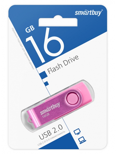флешка USB SmartBuy Twist 16Gb pink