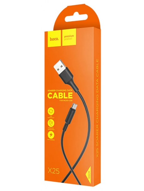 кабель передачи данных Hoco X25 Soarer micro 1m black