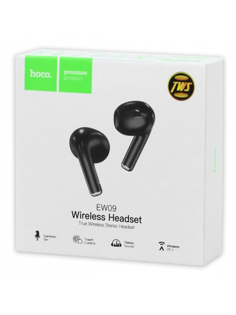 TWS bluetooth наушники Hoco EW09 Soundman true wireless BT headset black