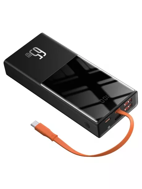 внешний аккумулятор с Apple Power Delivery Baseus Elf Digital Display Fast Charging Power Bank 20000mAh 65W black