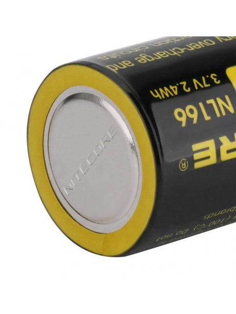литиевый аккумулятор NiteCore NL166 RCR123/16340 Li-ion 3.7v 650mAh с защитой 