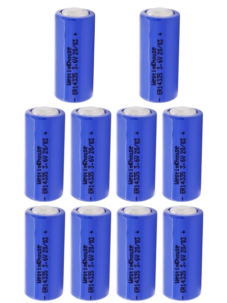 литиевые батарейки 3.6V Westinghouse ER 14335 (2/3AA) 10шт. 