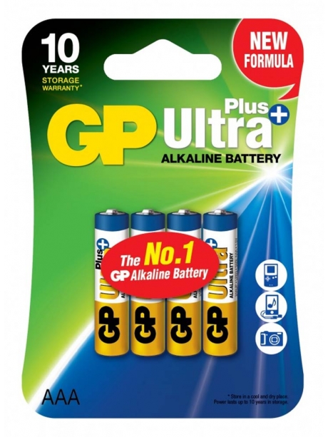 батарейки (4 шт.) GP Ultra Plus LR03/AAA-BL4 