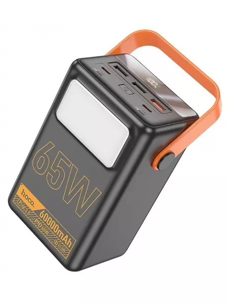внешний аккумулятор со светильником Hoco J110A Powerful PD65 compatible power bank(60000mAh) black