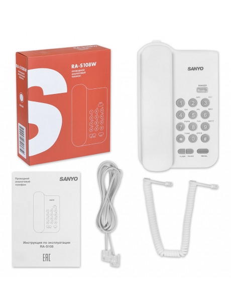 телефонный аппарат стационарный Sanyo RA-S108 white