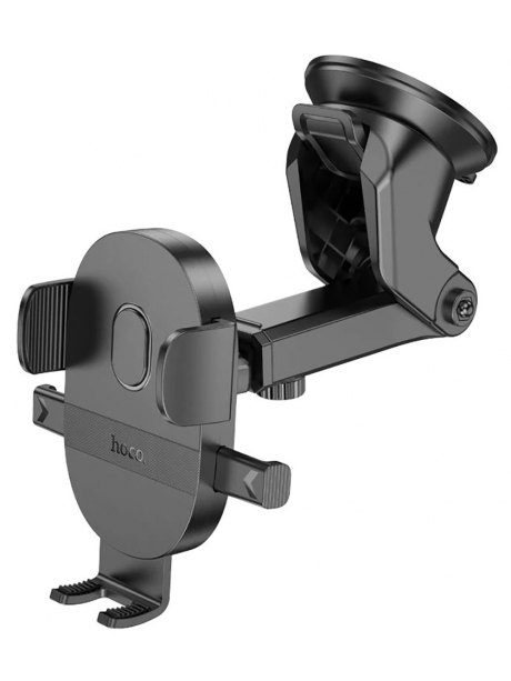 держатель для телефона на торпеду со штангой Hoco H19 Mighty one-button car holder (center console) black