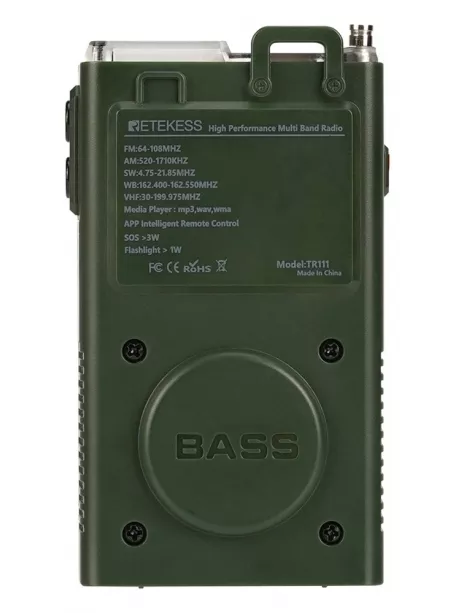 карманный цифровой радиоприемник Retekess TR111 green