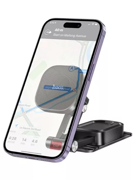 держатель на 3М скотче со штангой Hoco H4 Mike magnetic car mount (center console) black