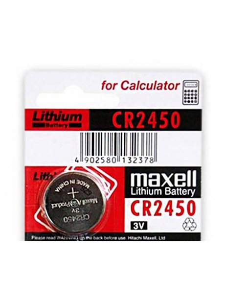 литиевая часовая батарейка Maxell CR2450-5BL 