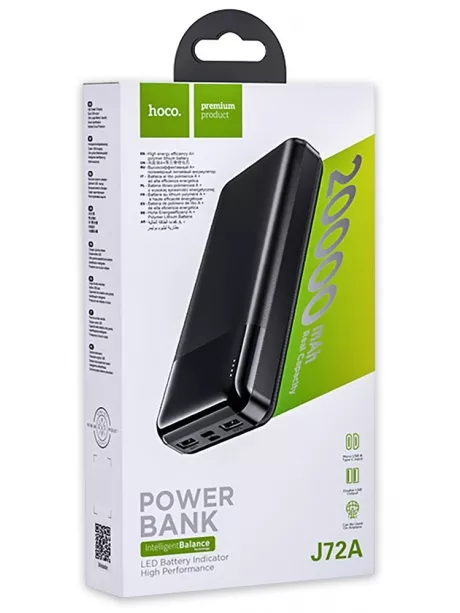 внешний аккумулятор Hoco J72A Easy travel compatible power bank(20000mAh) black