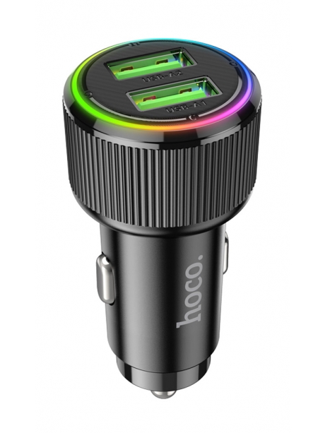 автомобильное зарядное устройство Hoco NZ14 Guerrero 36W dual-port car charger black