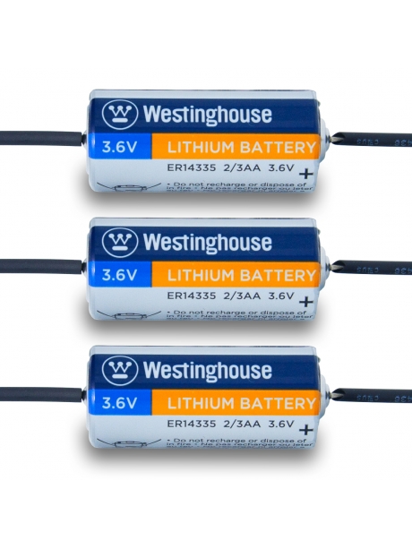 литиевые батарейки 3.6v Westinghouse ER 14335Y (2/3AA) axial wires 3шт. 