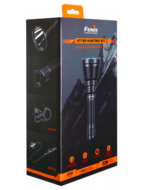 светодиодный фонарь Fenix HT18R комплект с креплением ALG-18 и тактической кнопкой AER-05 