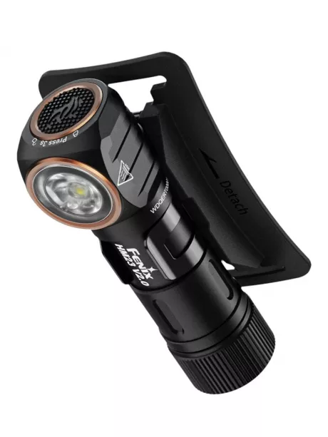 налобный фонарь с красным светом Fenix HM23 V2.0 black