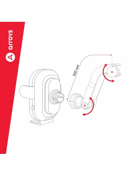 автомобильный держатель Arroys Dash-W3 black