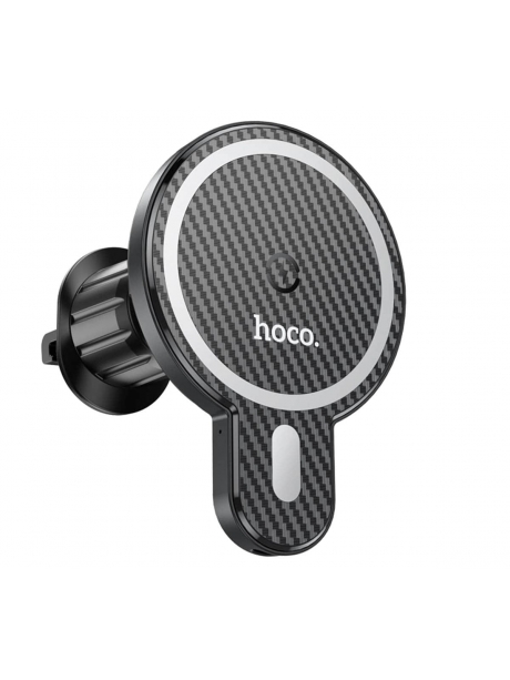 держатель с беспроводной зарядкой MagSafe Hoco CA85 Ultra-fast magnetic wireless charging car holder black