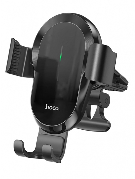 держатель с беспроводной зарядкой Hoco CA105 Guide three-axis linkage wireless charging car holder black