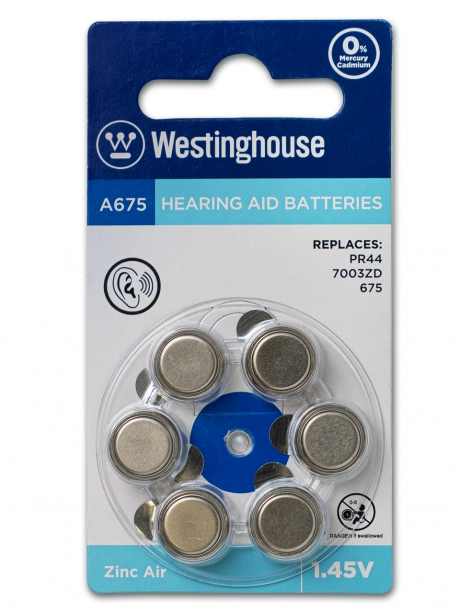 батарейка Westinghouse ZA675/PR44 12шт. 