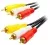 кабель межблочный ATcom 3xRCA->3xRCA 1.0m (M/M) 